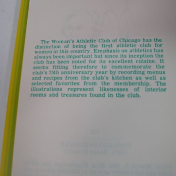 Womans Athletic Club Cookbook 1973 Illustrated Recipes VTG Comb-bound - Picture 4 of 5